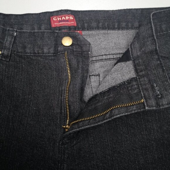 Chaps Denim Ladies Size 10 Straight Leg Black Jeans - Picture 7 of 12